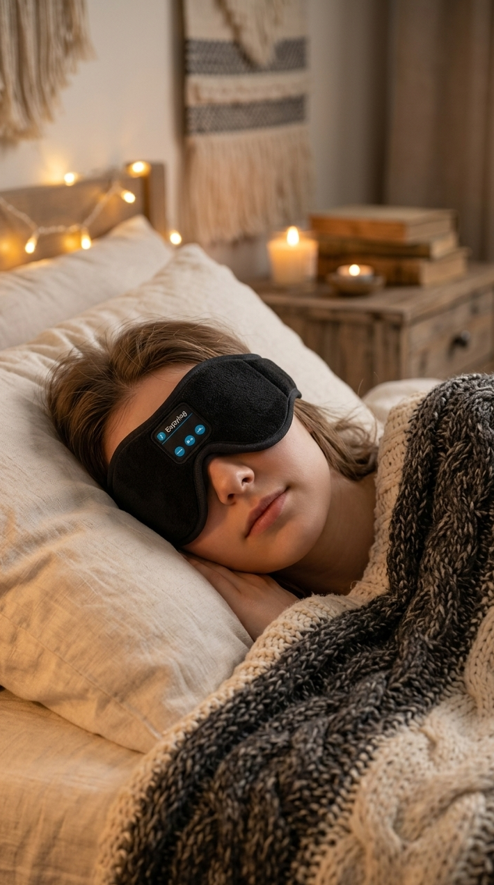 Calmora DreamWave Black – Sleep Mask