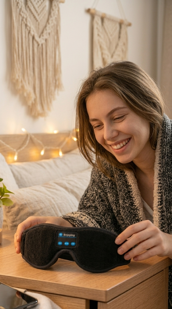 Calmora DreamWave Black – Sleep Mask