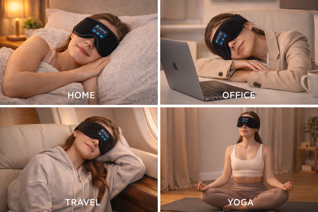 Calmora DreamWave Black – Sleep Mask