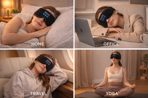 Calmora DreamWave Black – Sleep Mask